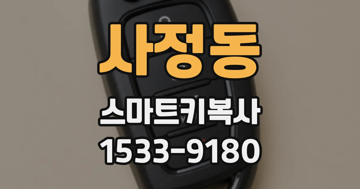 사정동 스마트키복사