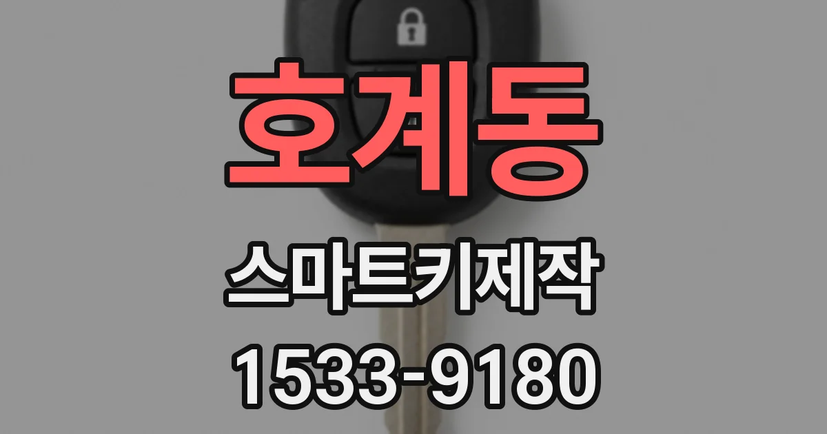 호계동 스마트키제작