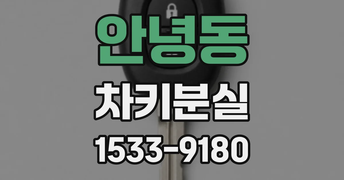 안녕동 차키분실