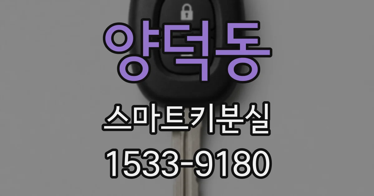 양덕동 스마트키분실
