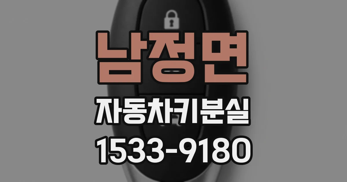 남정면 자동차키분실