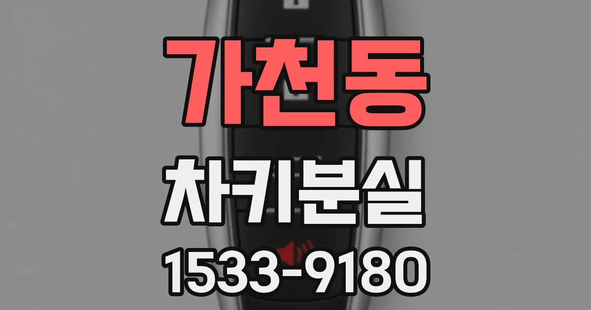 가천동 차키분실