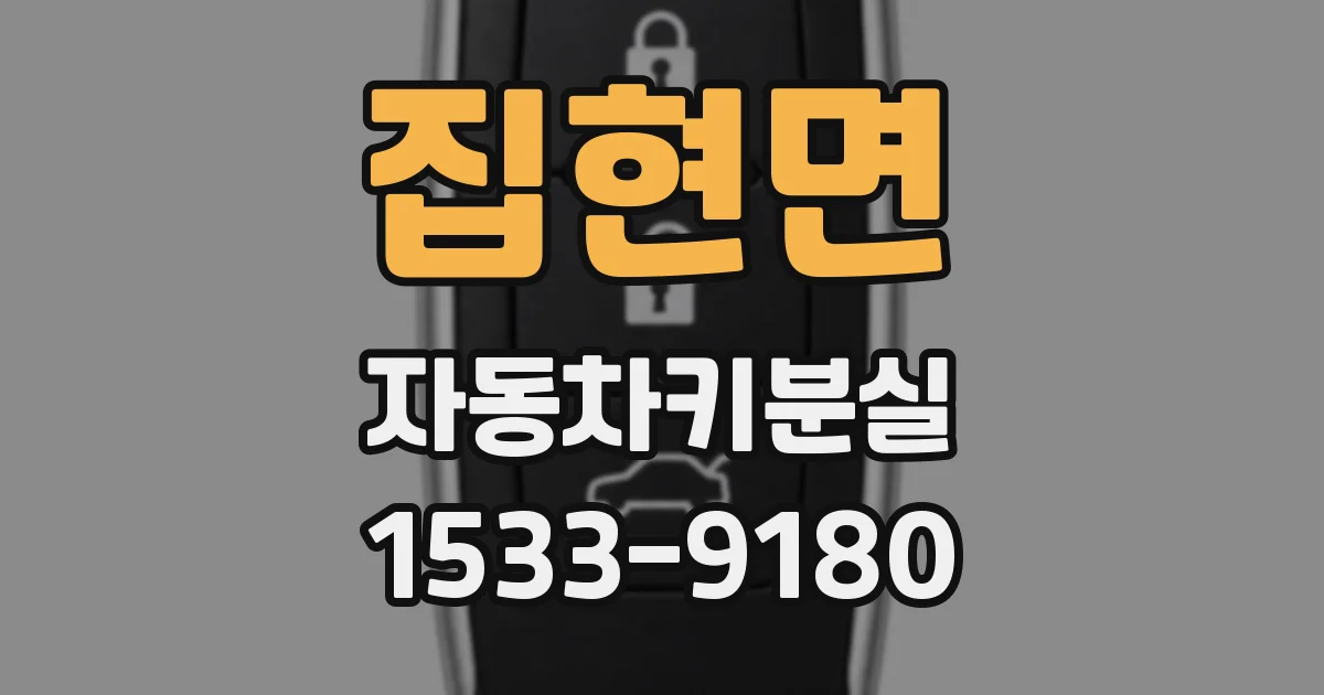 집현면 자동차키분실
