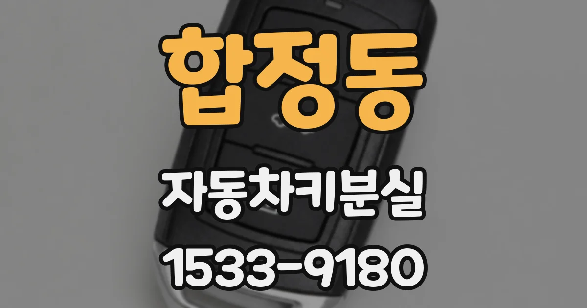 합정동 자동차키분실