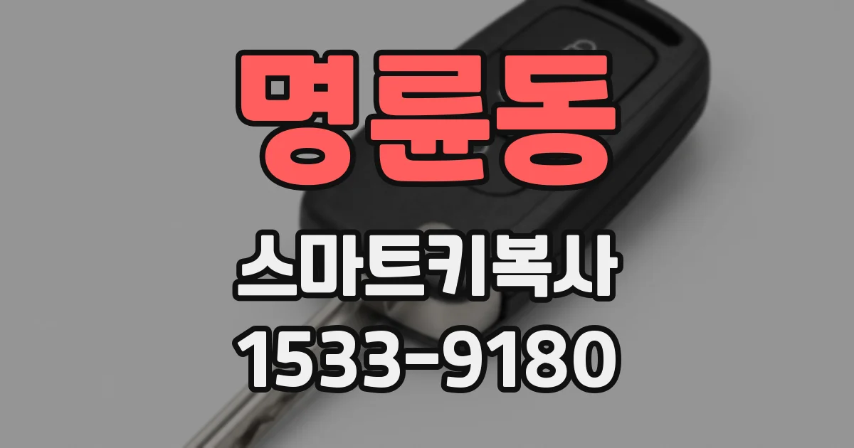 명륜동 스마트키복사