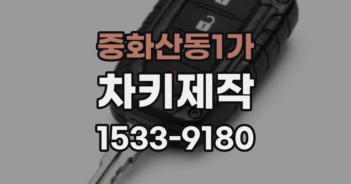 중화산동1가 차키제작
