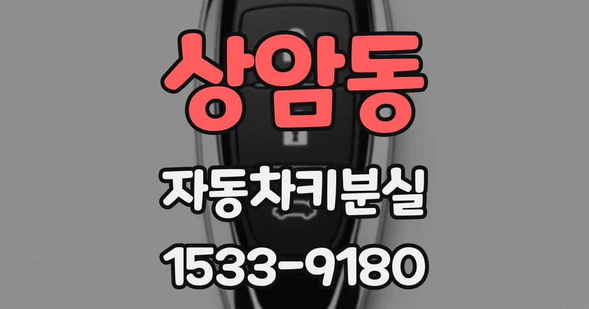 상암동 자동차키분실