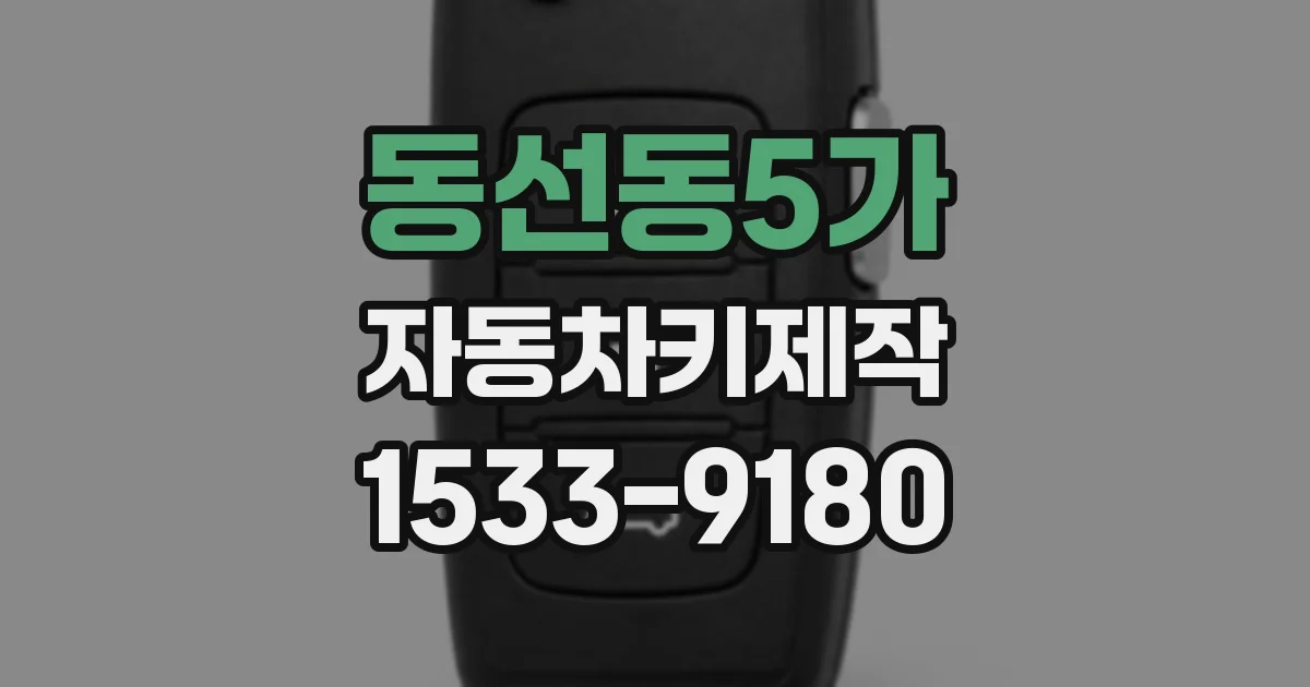 동선동5가 자동차키제작