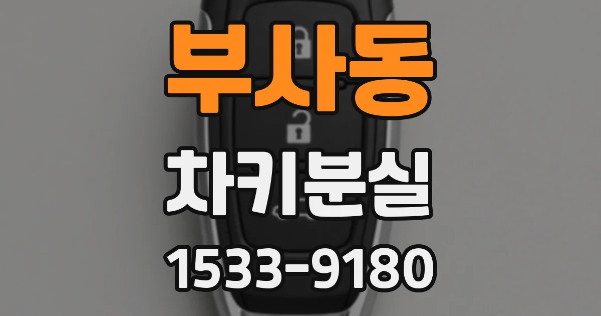 부사동 차키분실