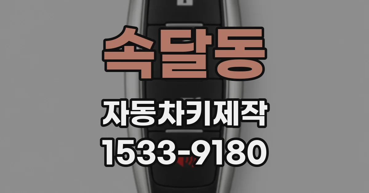 속달동 자동차키제작