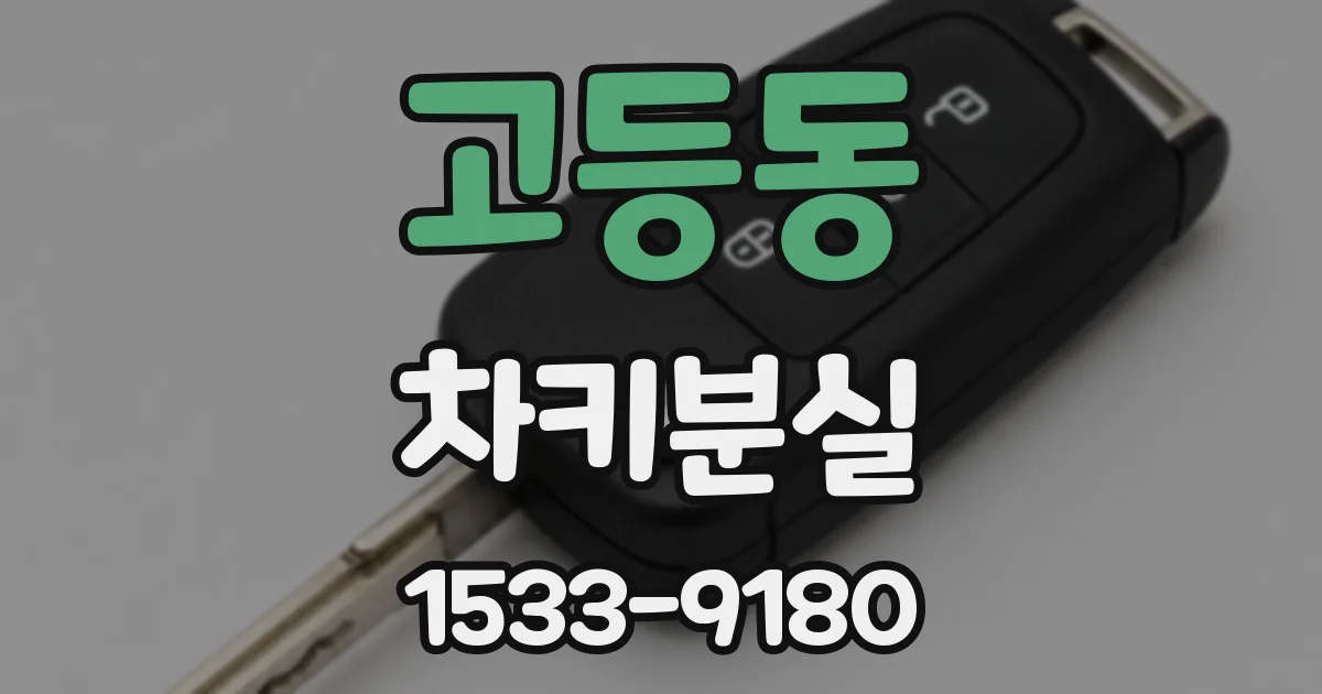 고등동 차키분실