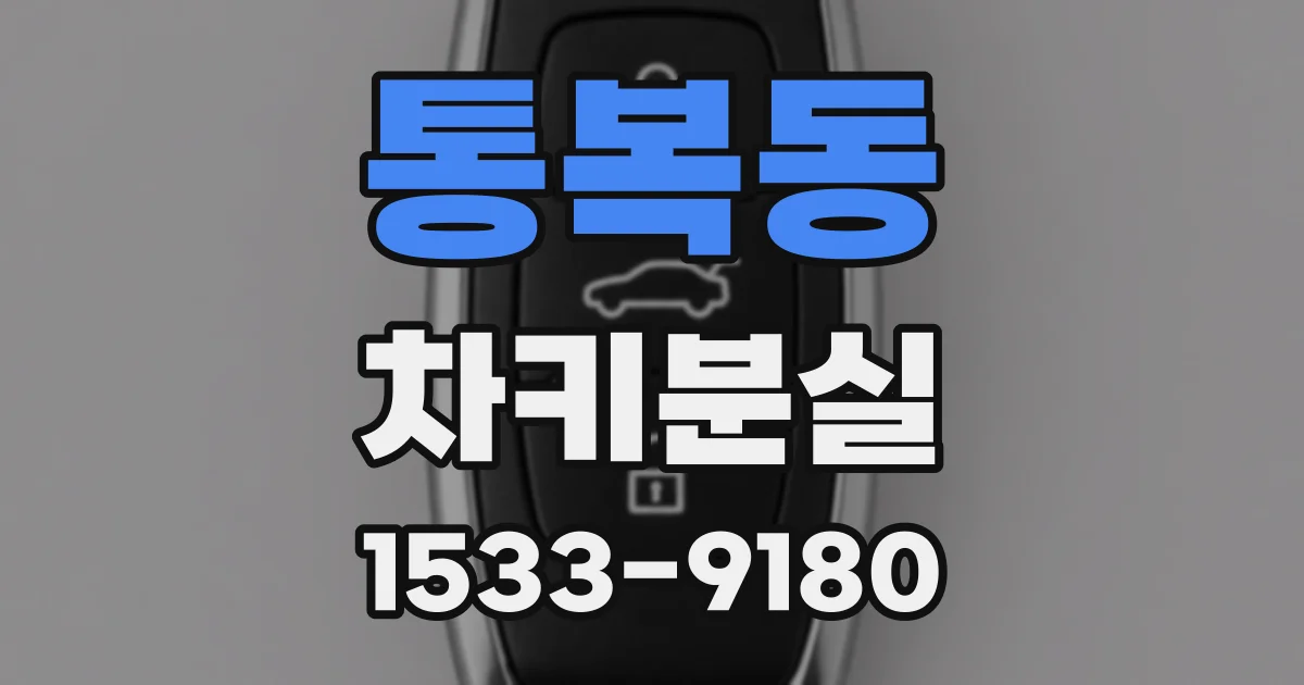 통복동 차키분실