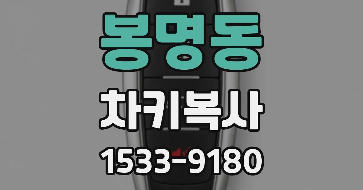 봉명동 차키복사