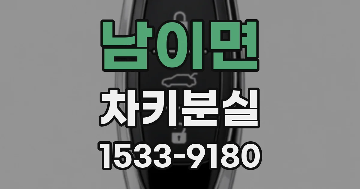 남이면 차키분실