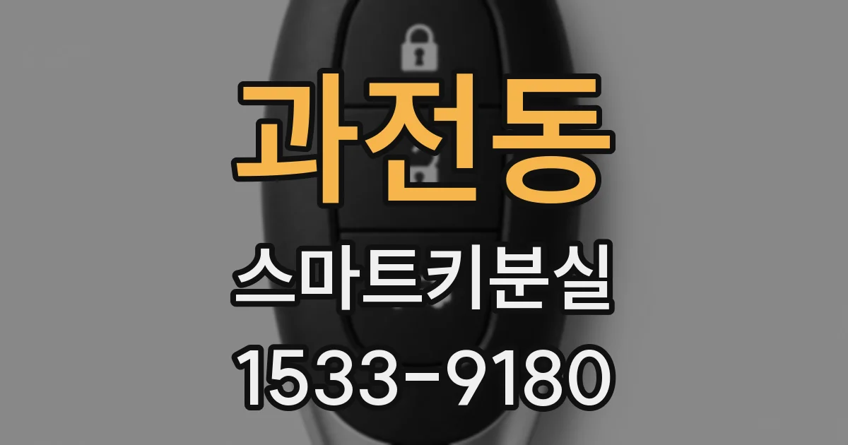 과전동 스마트키분실