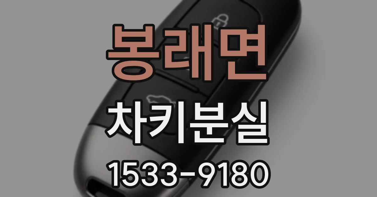 봉래면 차키분실
