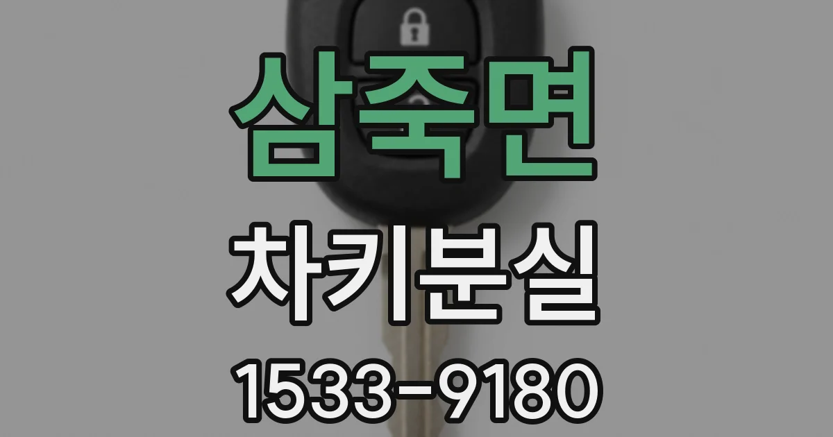 삼죽면 차키분실