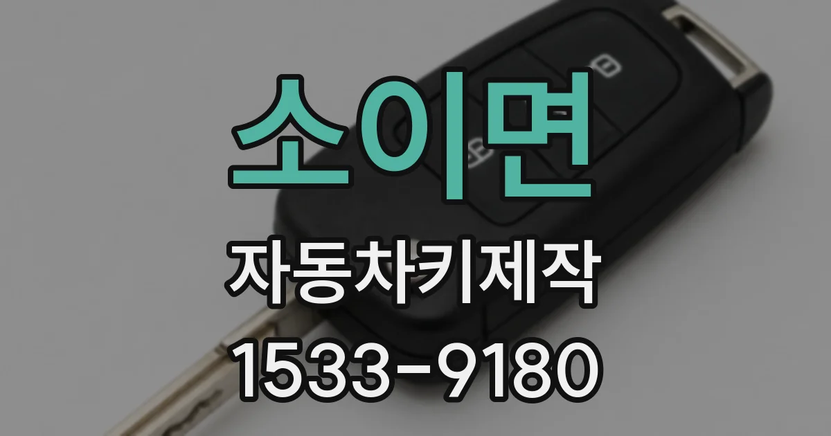 소이면 자동차키제작
