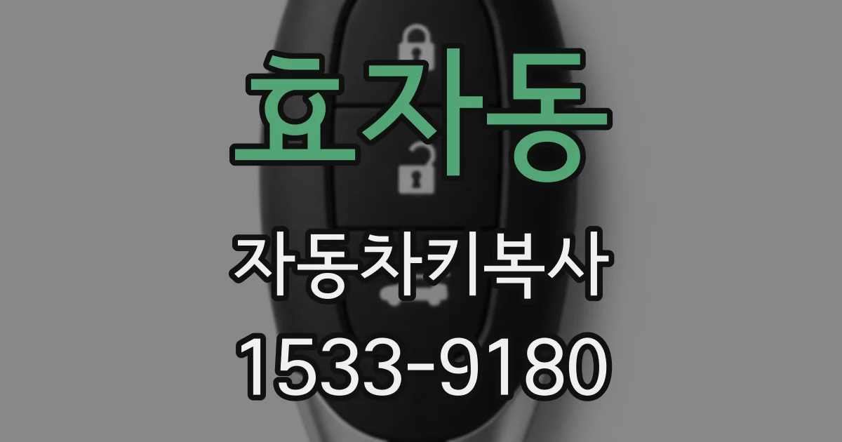 효자동 자동차키복사
