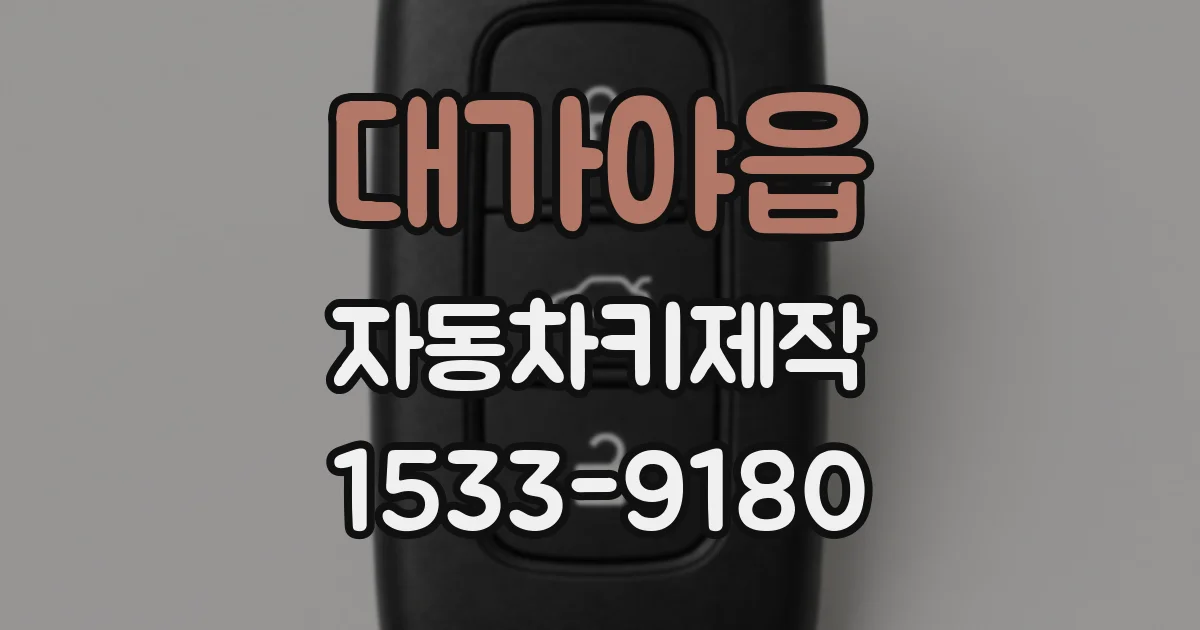 대가야읍 자동차키제작