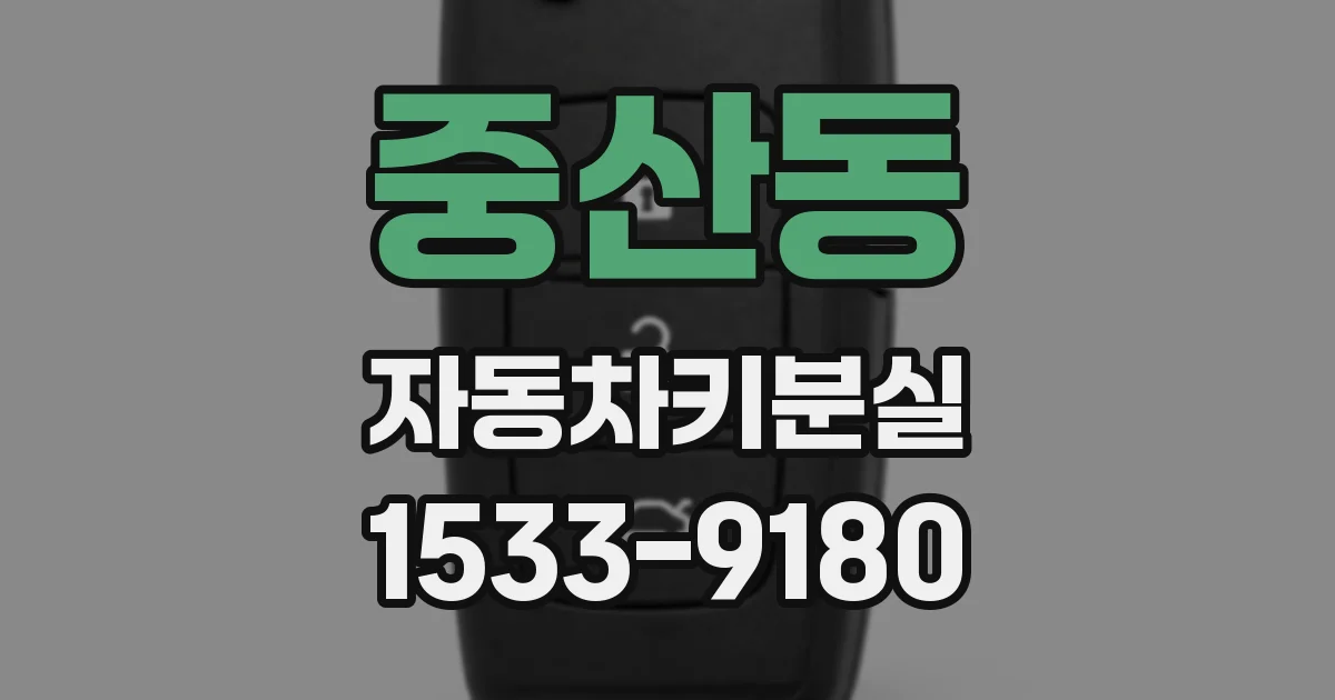 중산동 자동차키분실