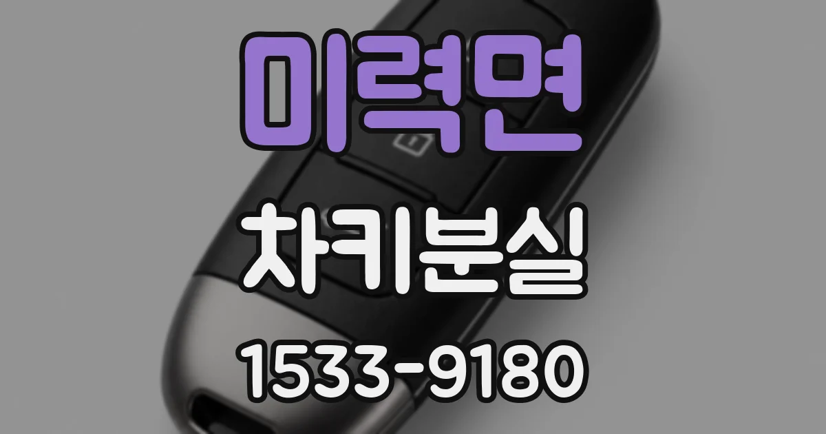 미력면 차키분실