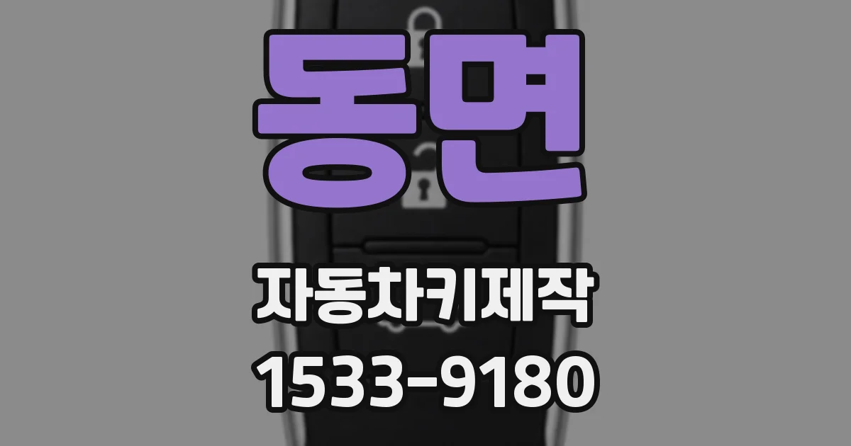 동면 자동차키제작