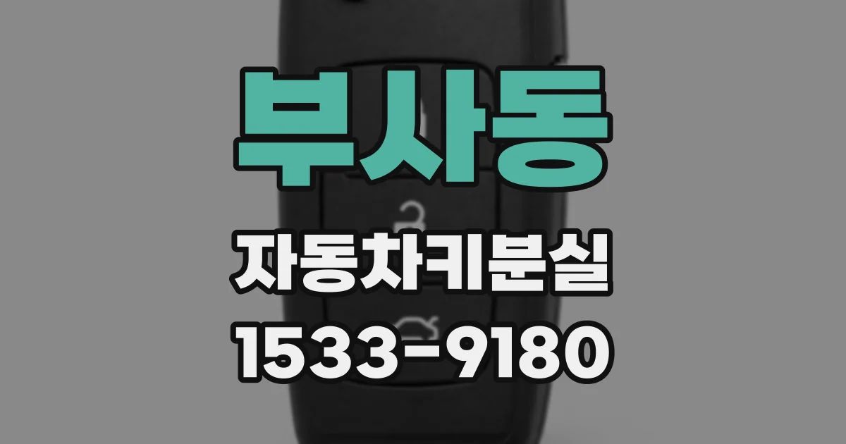 부사동 자동차키분실