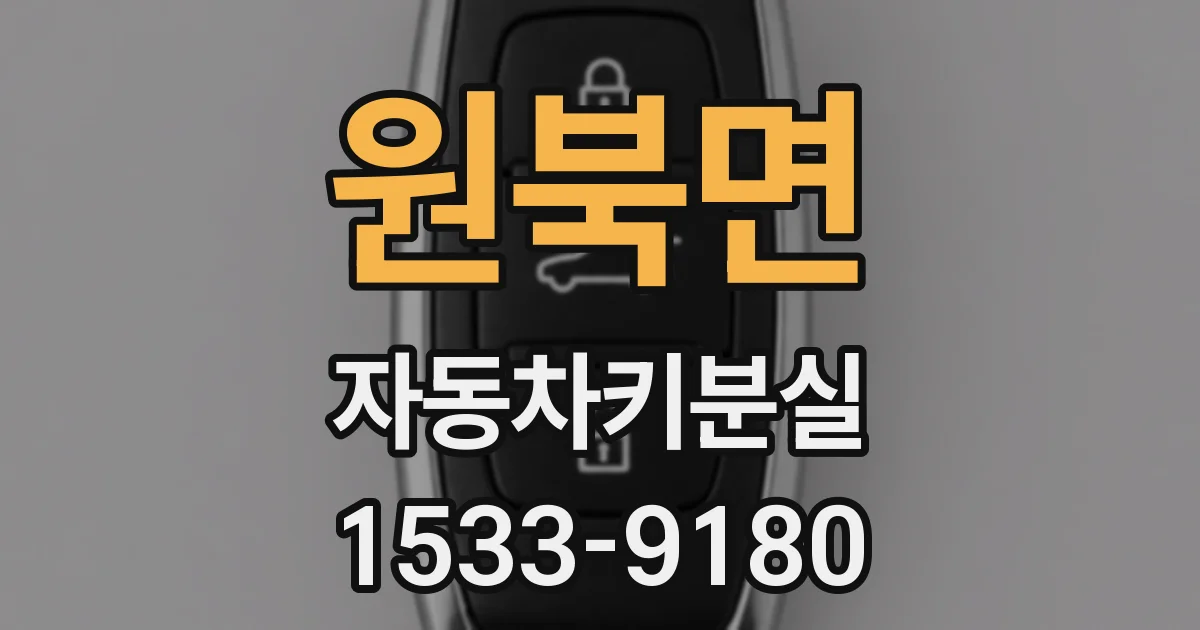 원북면 자동차키분실