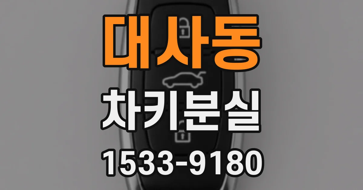 대사동 차키분실