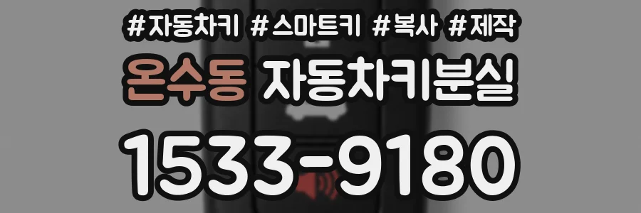 온수동 자동차키분실