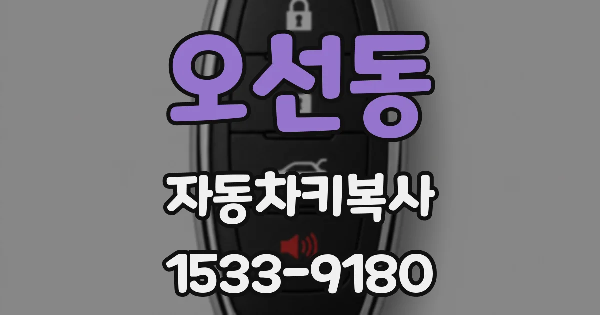 오선동 자동차키복사