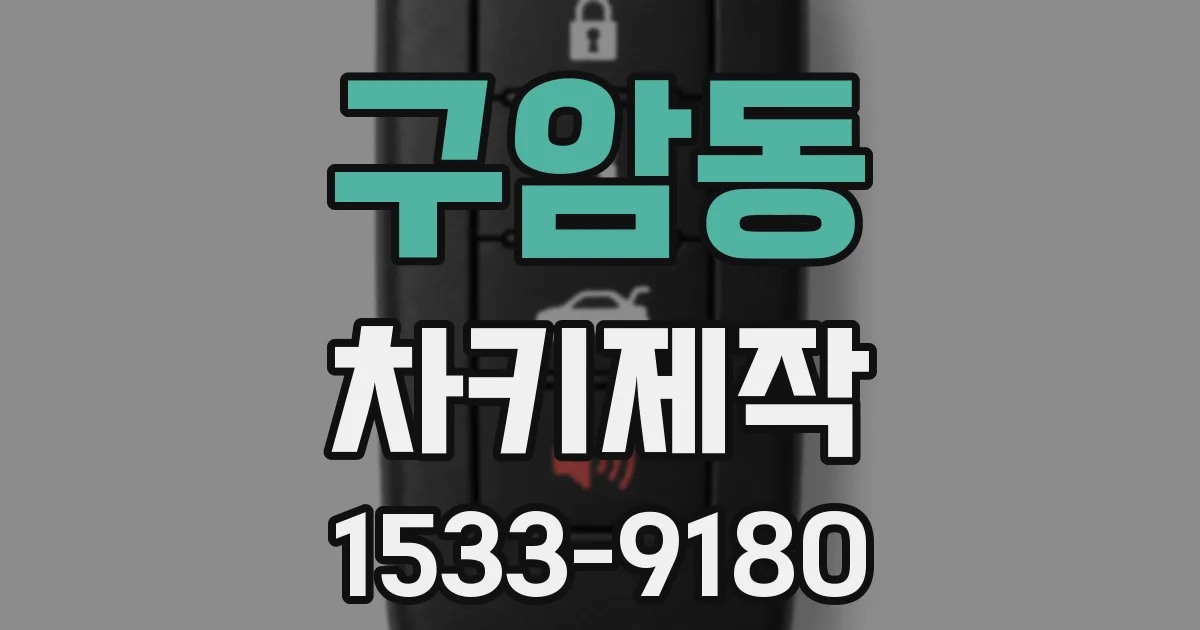 구암동 차키제작