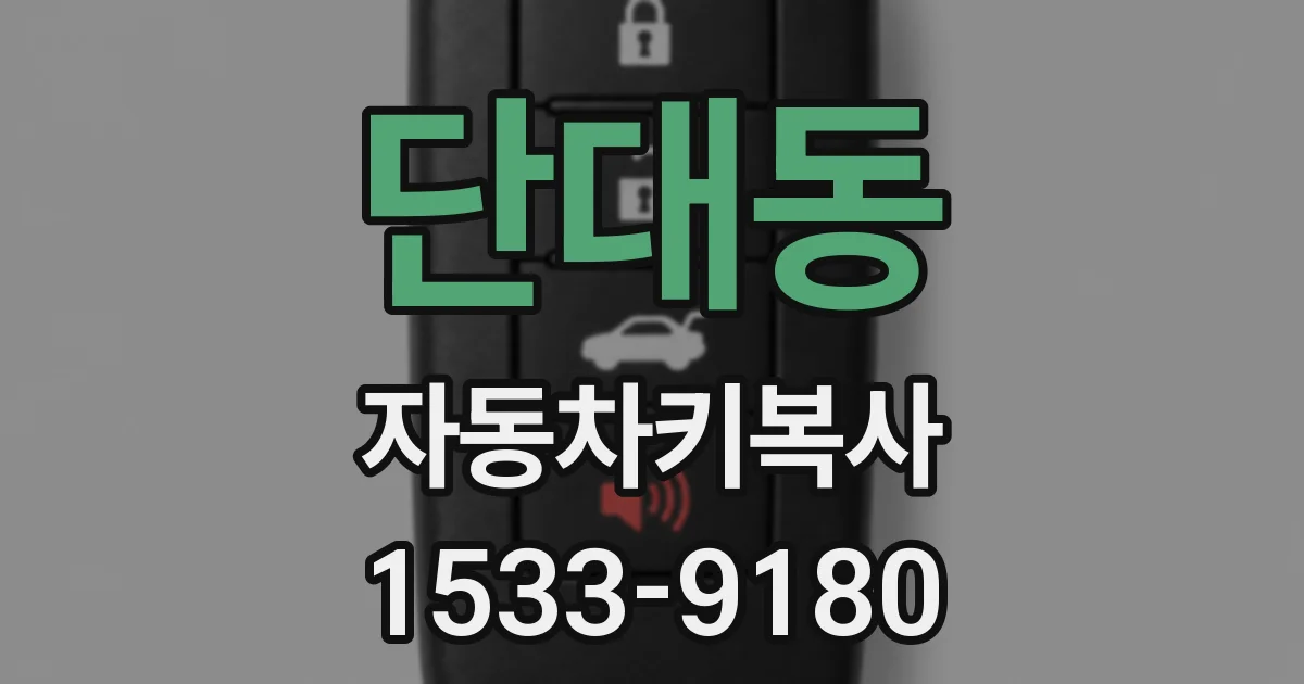 단대동 자동차키복사