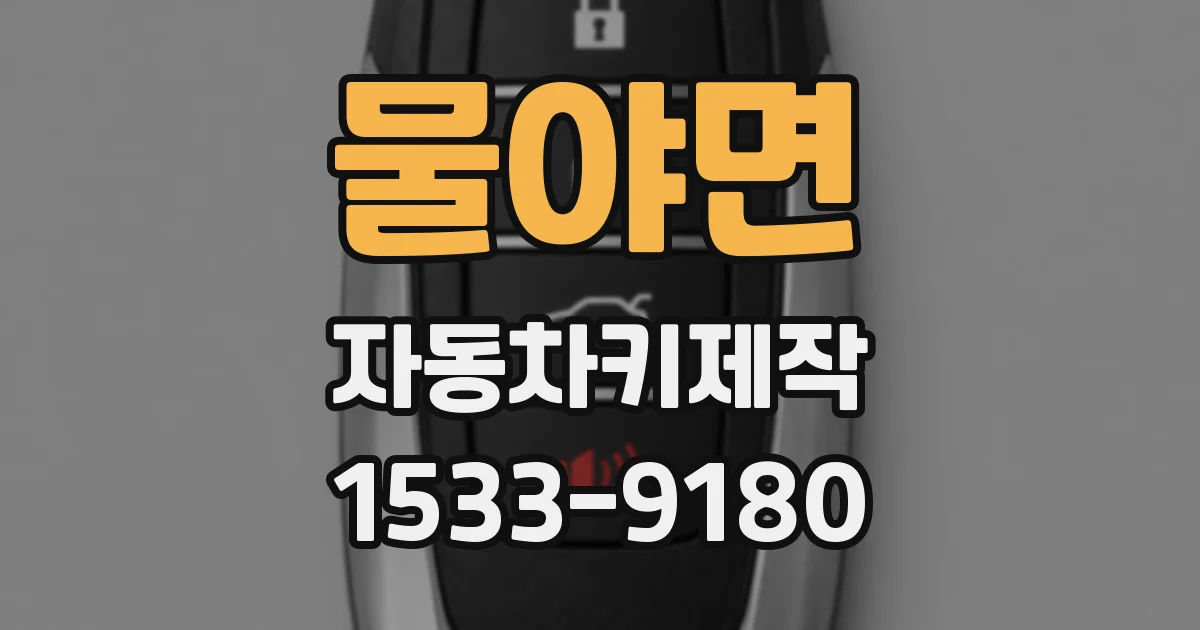 물야면 자동차키제작