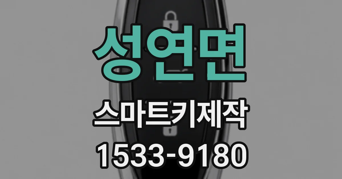 성연면 스마트키제작