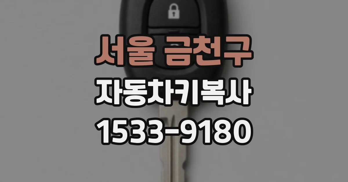 서울 금천구 자동차키복사