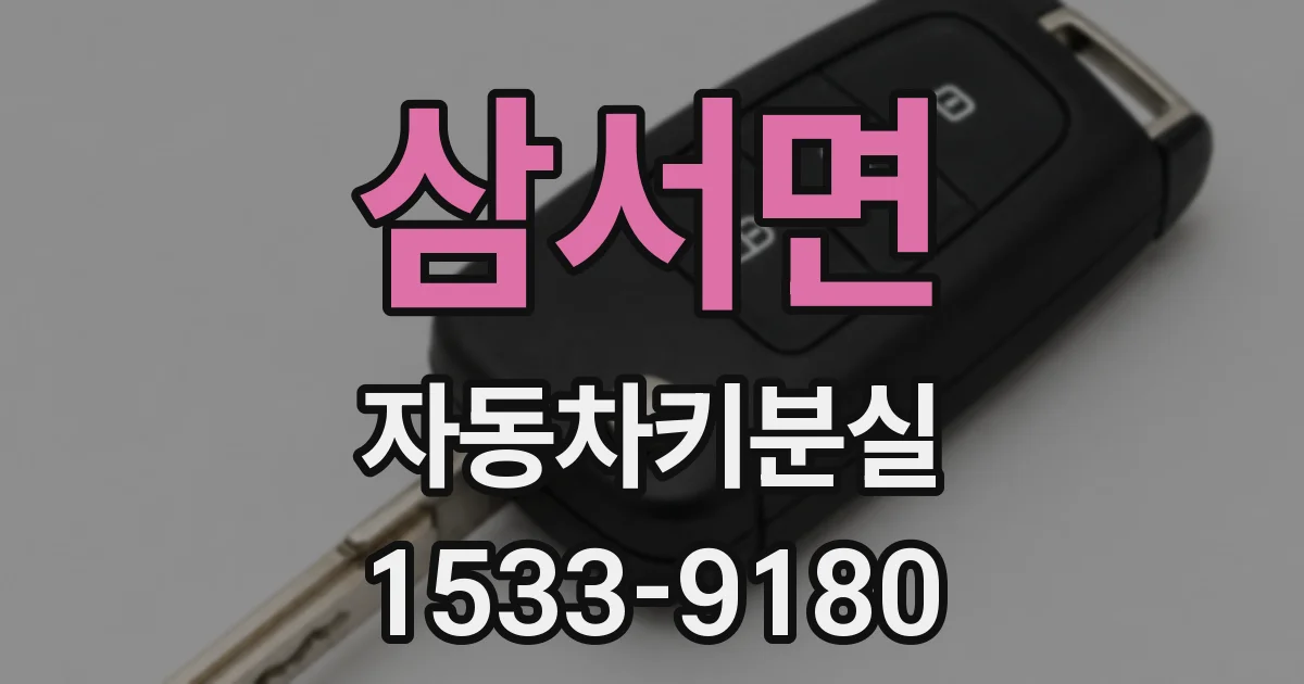 삼서면 자동차키분실