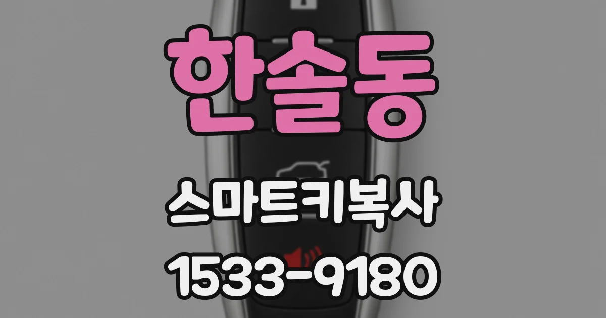 한솔동 스마트키복사