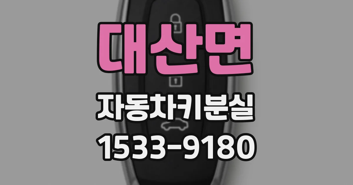대산면 자동차키분실