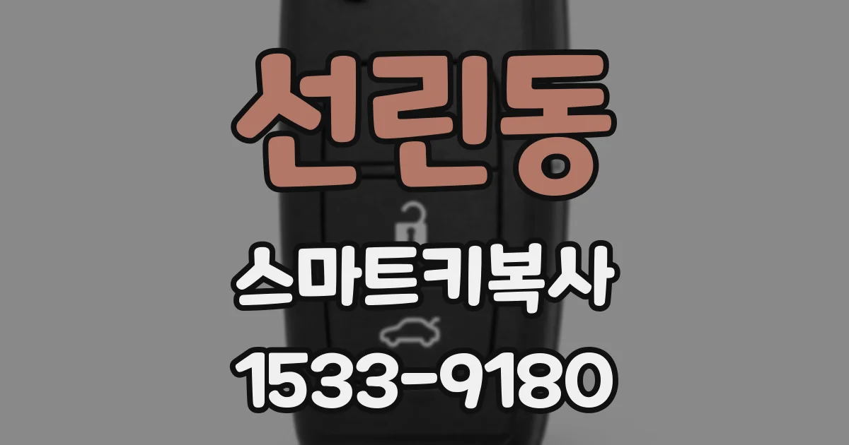 선린동 스마트키복사