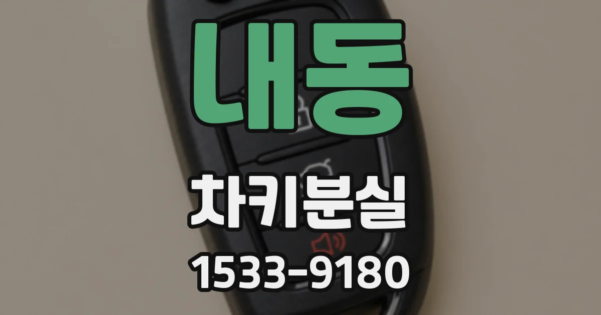 내동 차키분실