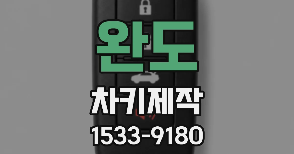 완도 차키제작