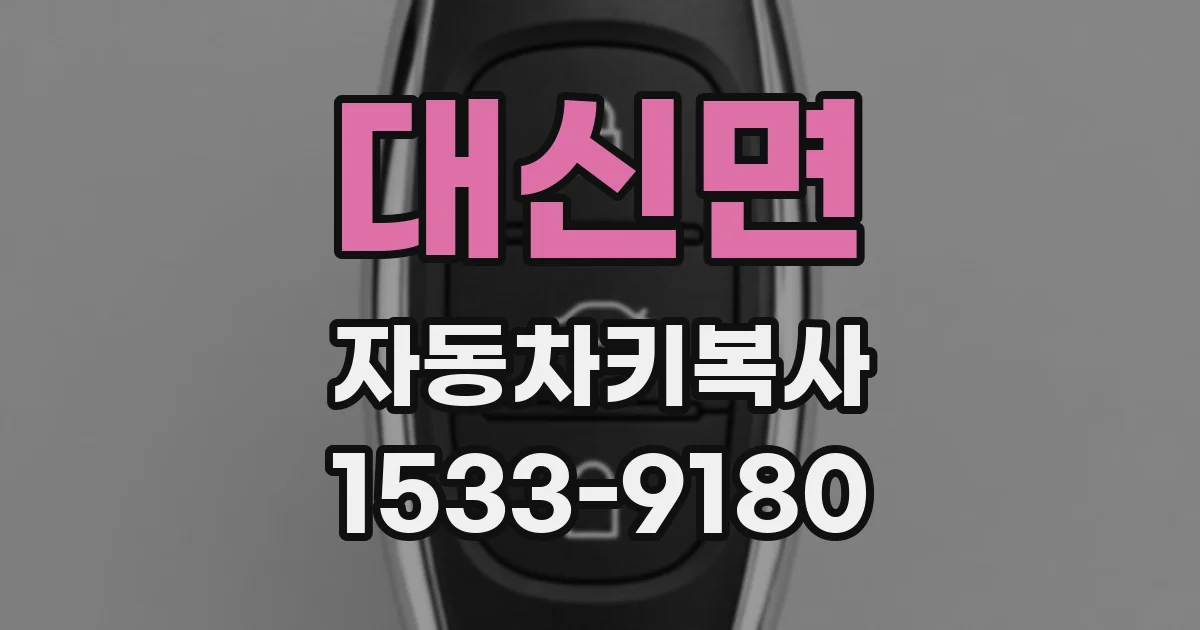 대신면 자동차키복사