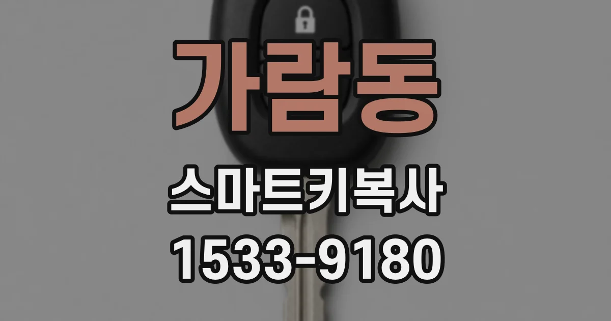 가람동 스마트키복사