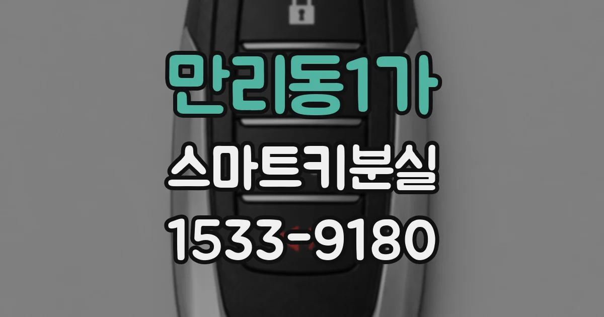 만리동1가 스마트키분실