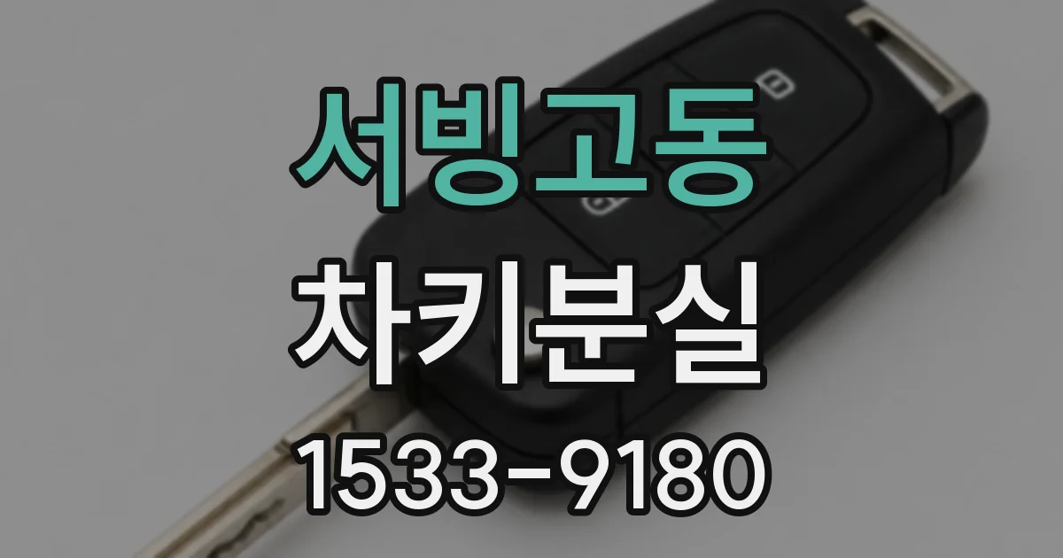 서빙고동 차키분실