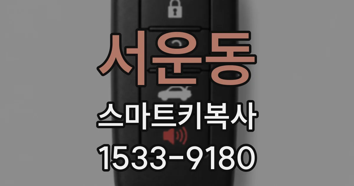 서운동 스마트키복사