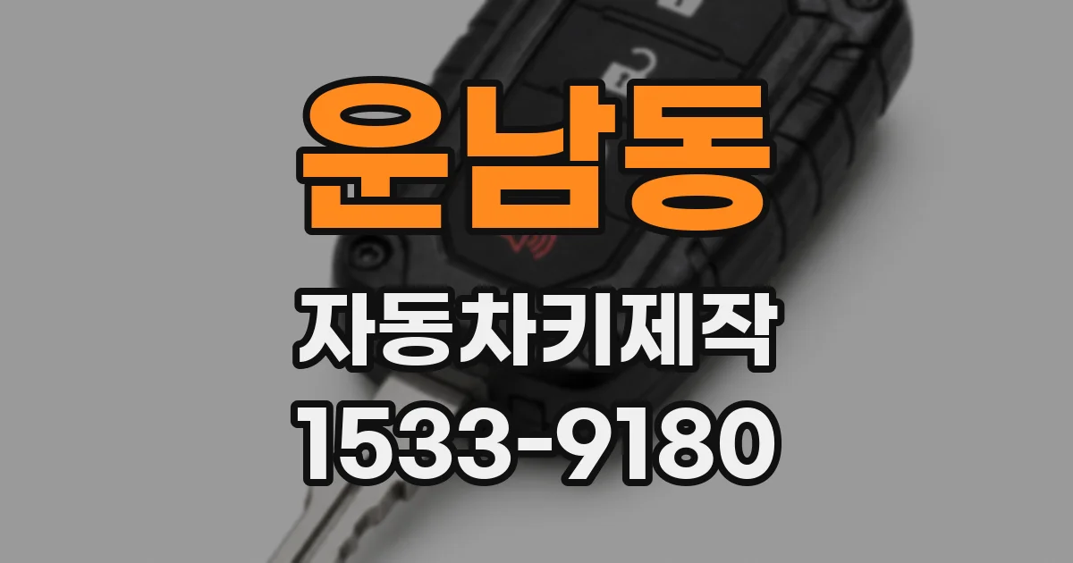 운남동 자동차키제작