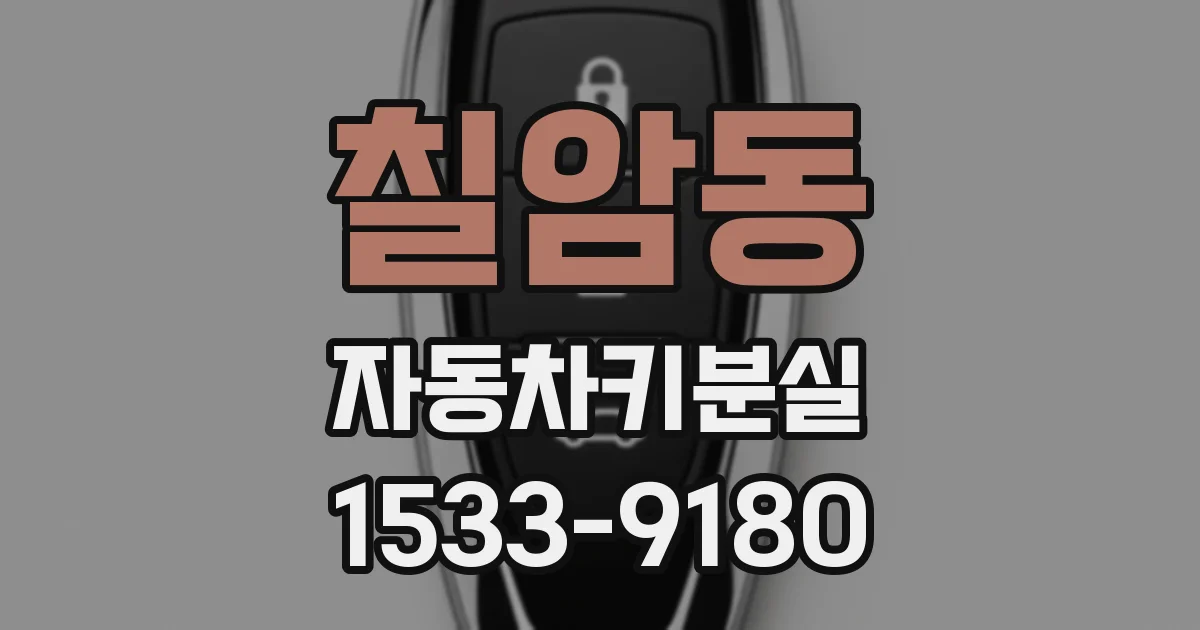 칠암동 자동차키분실
